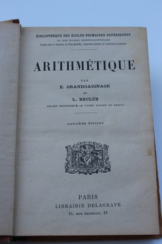 Livre arithmétique par - par, e
