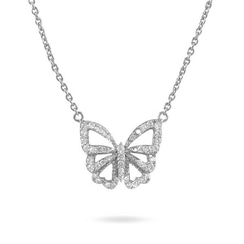 Collier argent papillon - collier,