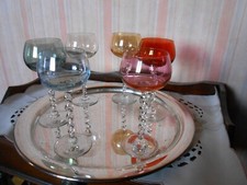 6 Beaux Verres sur pied en