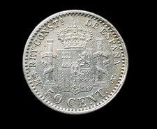ESPAGNE 50 cent 1904 Alfonso