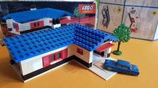 Lego - 324 -2 - Maison ave Garage  1964 - 1/87 - 60's - Vintage - Complet