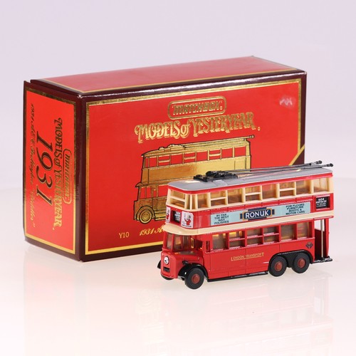 Matchbox y10 aec trolleybus - y10,