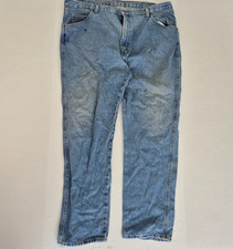 WRANGLER JEANS W42 L29 BLEU REGULAR STRAIGHT HOMME COTON ZIP FLY