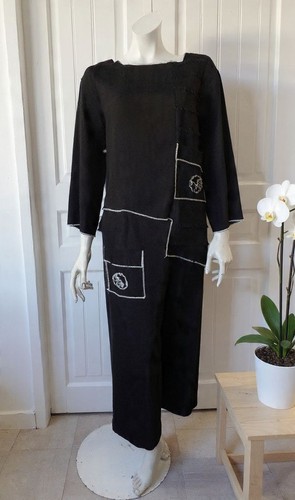 Ensemble noir pantalon tunique - ensemble,