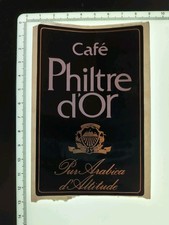 Autocollant Sticker Vintage Café Philtre D'or Pur Arabica D'altitude 