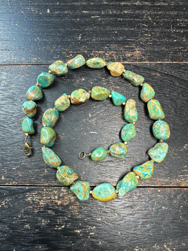 Collier perles pépites - de,