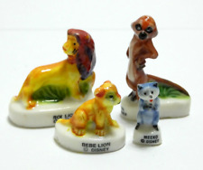 LOT 4 FEVES LE ROI LION SERIE DISNEY COLLECTION RARE BEBE LION TIMON