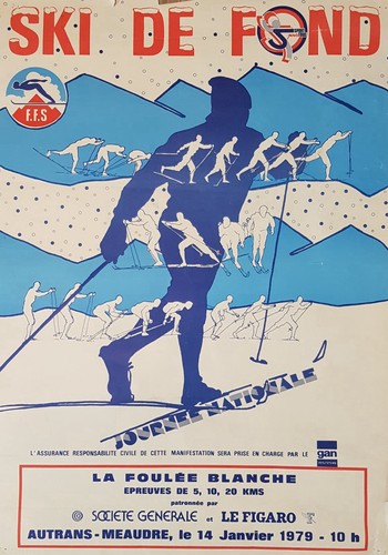 Affiche poster ski - poster, fond