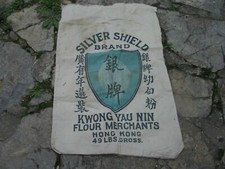 304p ANCIEN SAC A FARINE HONG KONG CHINE.