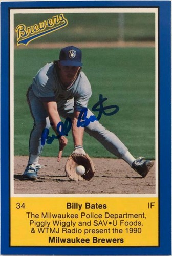 Billy bates autographed 1990 - billy,