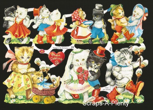 German embossed scrap - german, cut