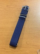 Bracelet De Montre Nato Bleu Marine Neuf De Stock NOS 18mm