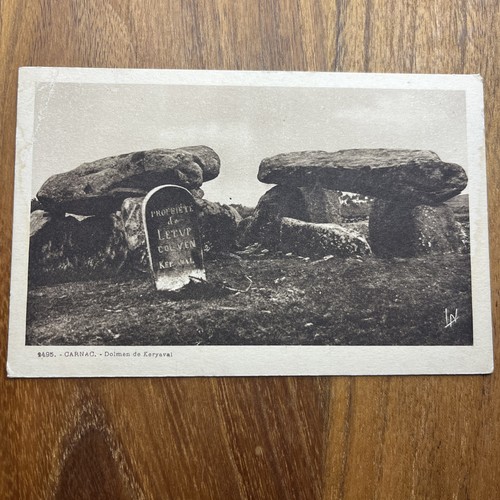 Postcard cpa carnac dolmen - cpa,