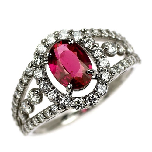 Bague diamant rubis sang - , de