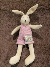 doudou peluche lapin " La grande famille " Moulin roty  Etat neuf