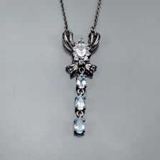 Collier topaze bleue naturelle