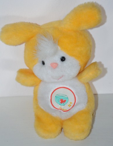 Ancienne peluche lapin jaune - peluche,