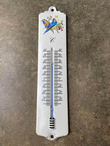 Ancien thermomètre métal - en,