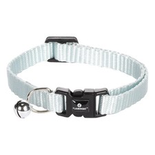 Collier réglable de 19 à 30 cm bleu clair avec clochette. pour chat