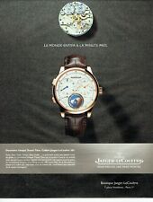 Publicité Advertising 420  2014 montre Jaeger-LeCoultre  duométre unique travel 