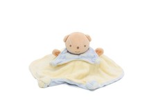 Doudou reversible lapin bleu