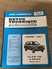 Revue Technique CITROEN LNA 11 E 11 RE 11 RS ENTREPRISE  4 Cylindres 1.1 Cc