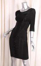 HERVE LEGER Womens Black Knit