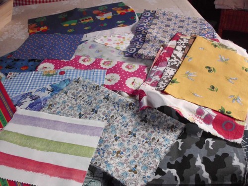 Lot petits coupons - de, tissu
