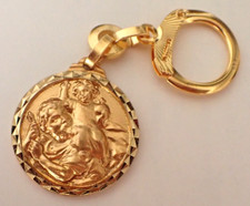 PORTE CLES EN METAL DORE SAINT CHRISTOPHE (CHISTOPHER)
