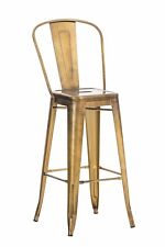 Tabouret de bar Aiden métal repose pieds industriel cuisine bistrot comptoir