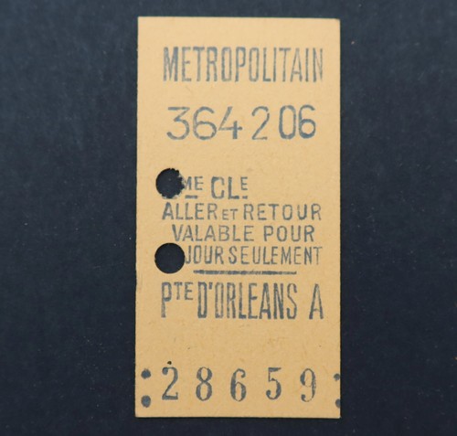 Ancien ticket paris métro - paris,