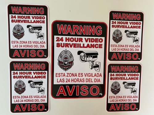 Security sign inches - 10, large