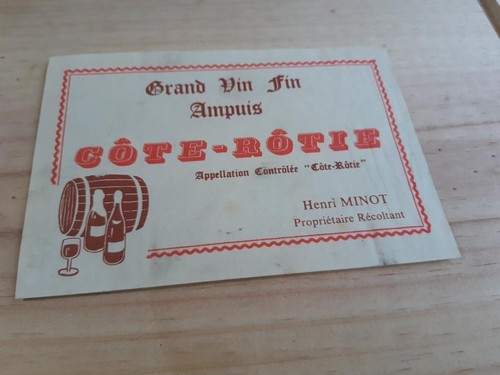 étiquette vin côte rôtie - vin,