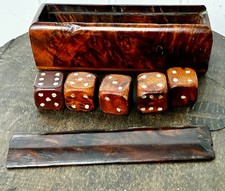 Coffret en loupe d'orme + 5