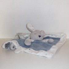 Doudou Lapin Obaïbi - Blanc bleu 