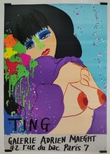 Ting Walasse Galerie Adrien Maeght Circa 1970 Affiche Originale Exposition