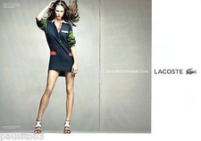 PUBLICITE ADVERTISING 066  2012  Lacoste (2p) robe rugby Vanessa Paradis