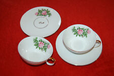 Tasses Thomas Germany avec initial X 2 décor de rose