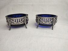 Paire de salerons en argent