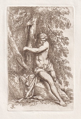 Homme mann akt nude - akt, gravure