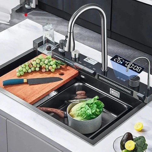 évier cuisine cascade en - de,