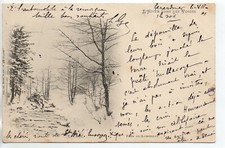  VOSGES - CPA 88 - Thémes divers -  Ruisseau en hiver prés de Longemer Cp 1900