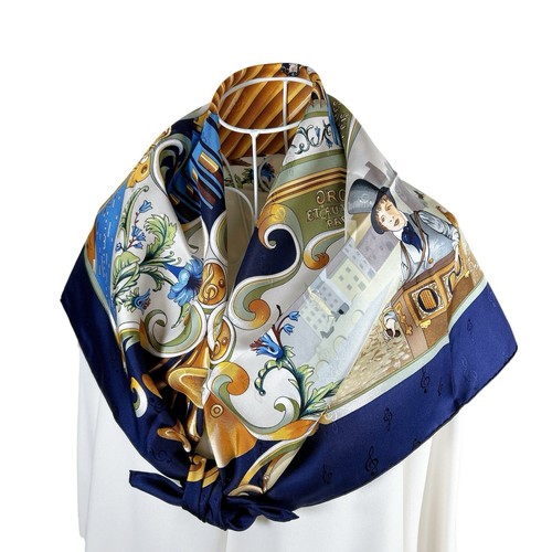 Foulard vintage soie hermes - foulard,