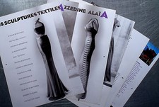 Document 7 pages AZZEDINE ALAIA Sculptures textiles  clipping photos
