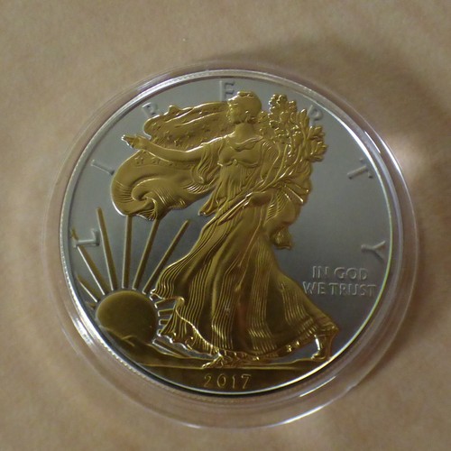 Silver eagle 2017 gilded - us,