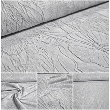 Tissu Jacquard Gris Clair Fleurs Tissu Décoratif Au Mètre Nappe Housse Rideau