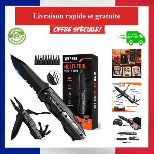 Wearxi couteau survie - couteau, de
