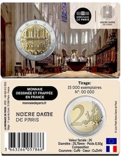 2€ com France 2025 BU coincard Notre Dame de Paris