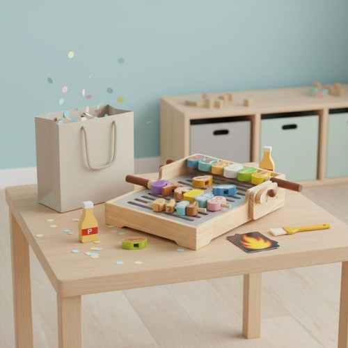 Barbecue jouet bois - barbecue, cadeau