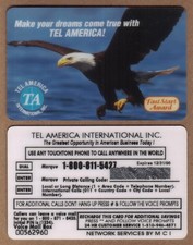 Tel America Aigle Pêcheur - Fast Start Award Carte Téléphonique MCI Bleu Foncé